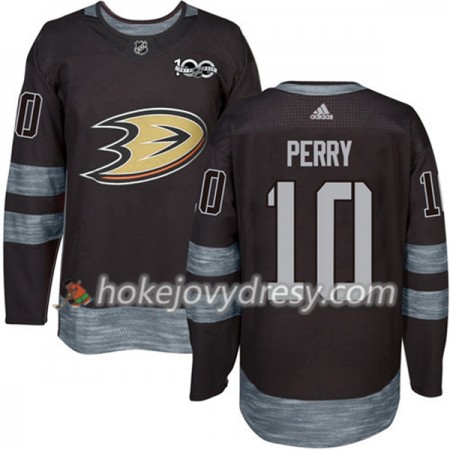 Pánské Hokejový Dres Anaheim Ducks Corey Perry 10 1917-2017 100th Anniversary Adidas Černá Authentic